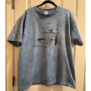 Vtg Andrea Bragg Native Southwestern  Pictograph Tshirt, Size XL, Made In USA